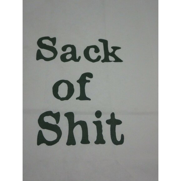 Gift bag Novelty White Paper Sack of S#!T Text Rude Party Joke - Picture 2 of 2